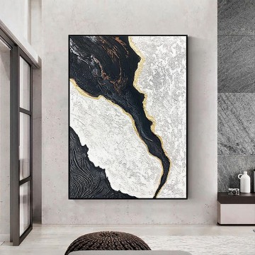 Cuadros minimalistas abstractos en blanco y negro 10 Pinturas al óleo